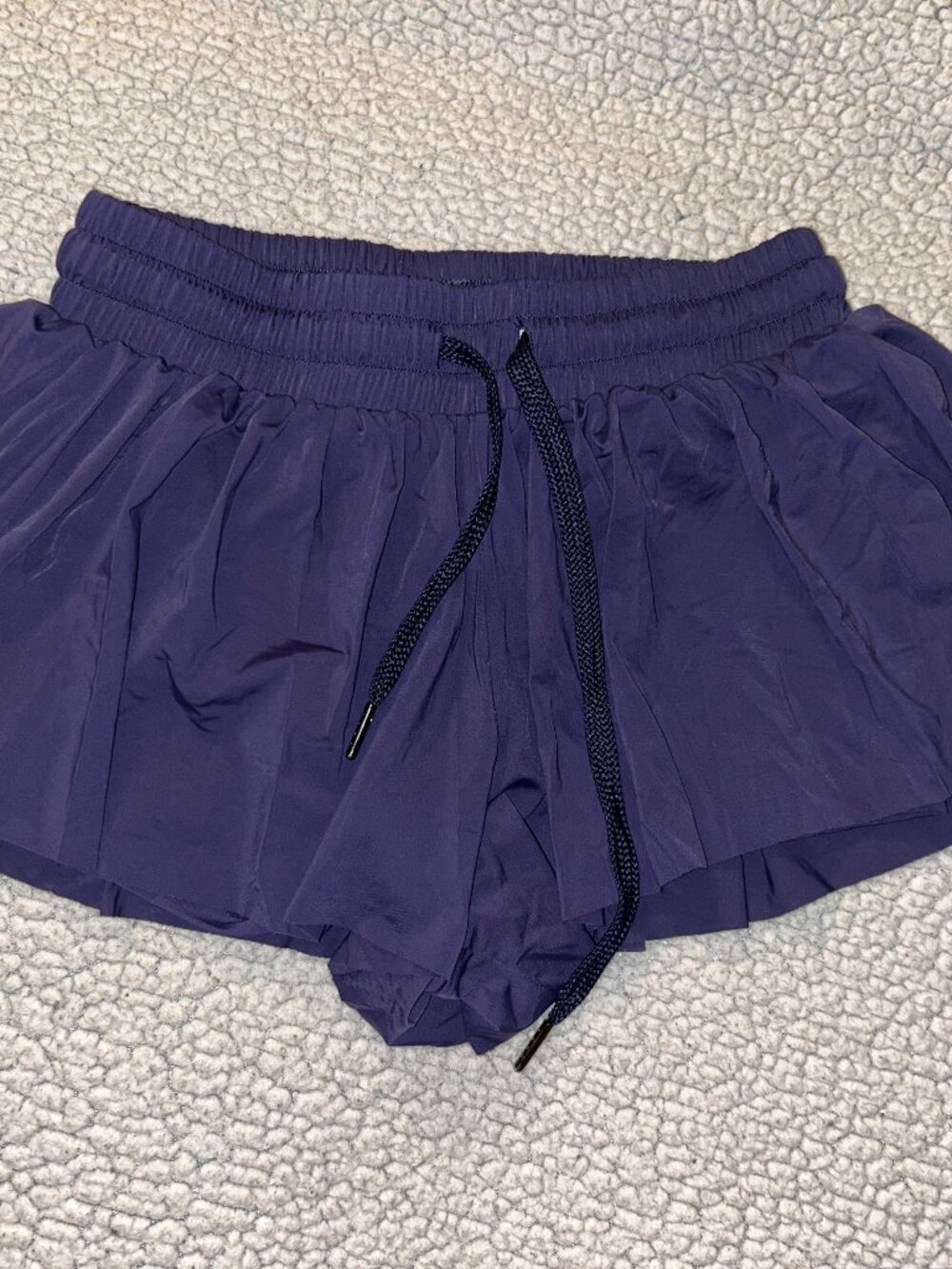 Blaosn - navy blue flowy athletic shorts, size S